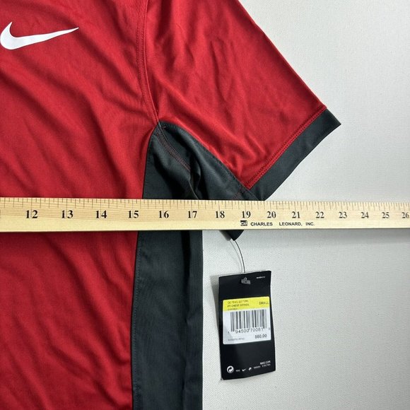 Nike Dri-Fit Chest Swoosh‎ Gym Red Golf Polo T-Shirt Size Adult Small Active - Picture 8 of 9